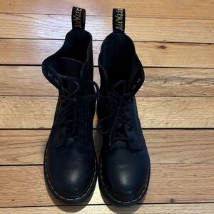 Dr. Martens Black Leather Combat Boots